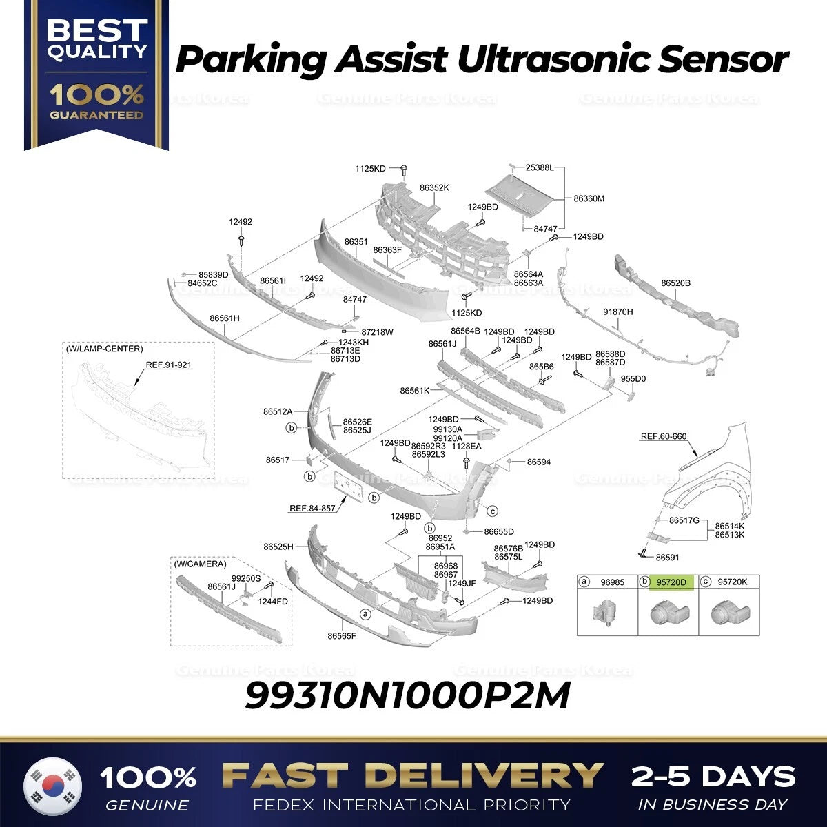 ⭐Genuine⭐ Parking Assist Ultrasonic Sensor 99310N1000P2M for Kia EV9