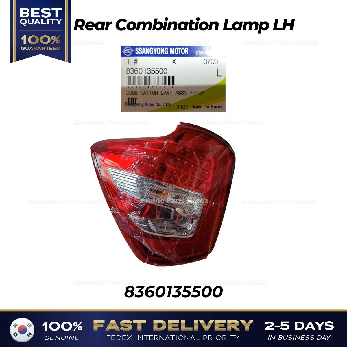 ⭐Genuine⭐ Rear Combination Lamp LH 8360135500 for Ssangyong Tivoli