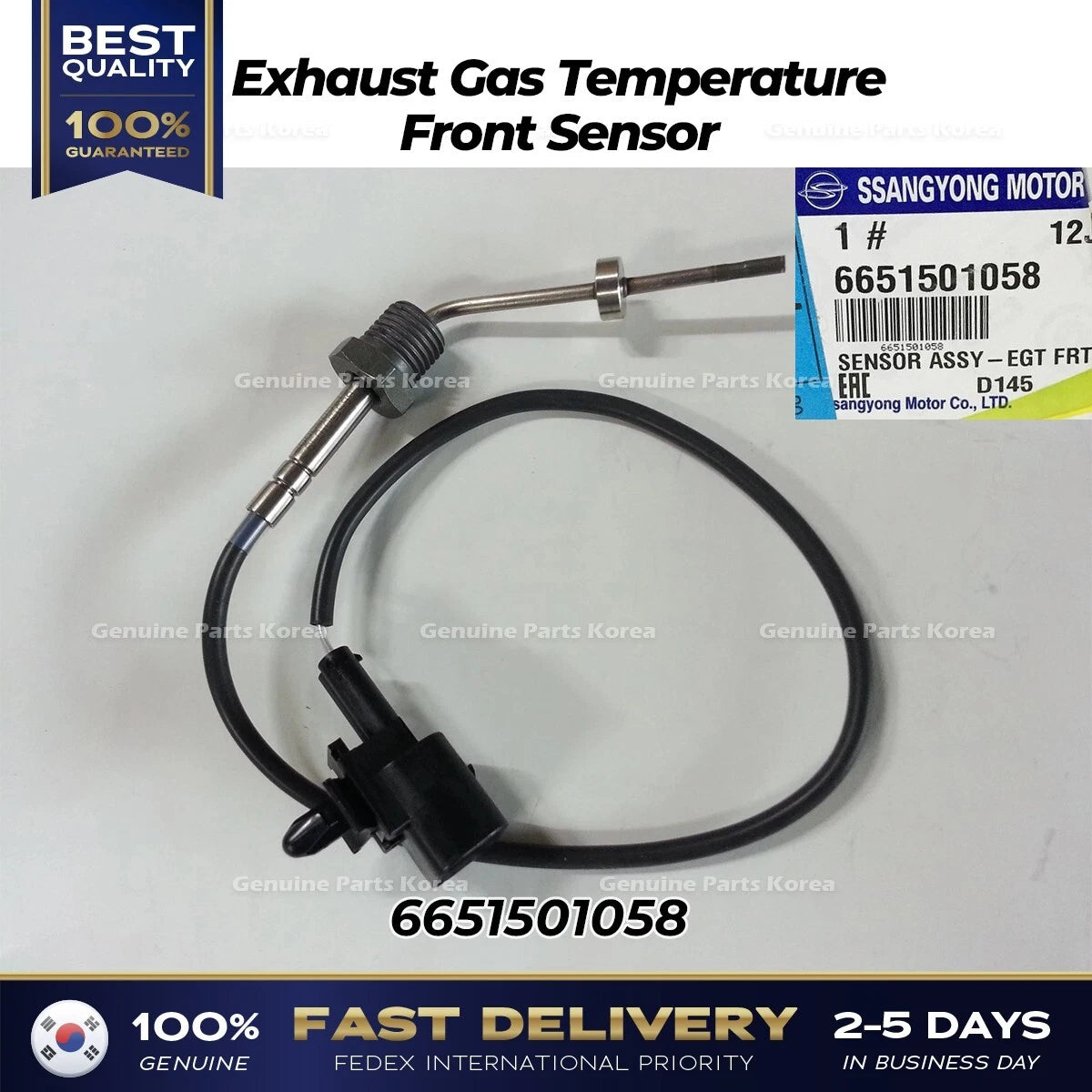 ⭐Genuine⭐ Exhaust Gas Temperature Front Sensor 6651501058 for Ssangyong Rexton