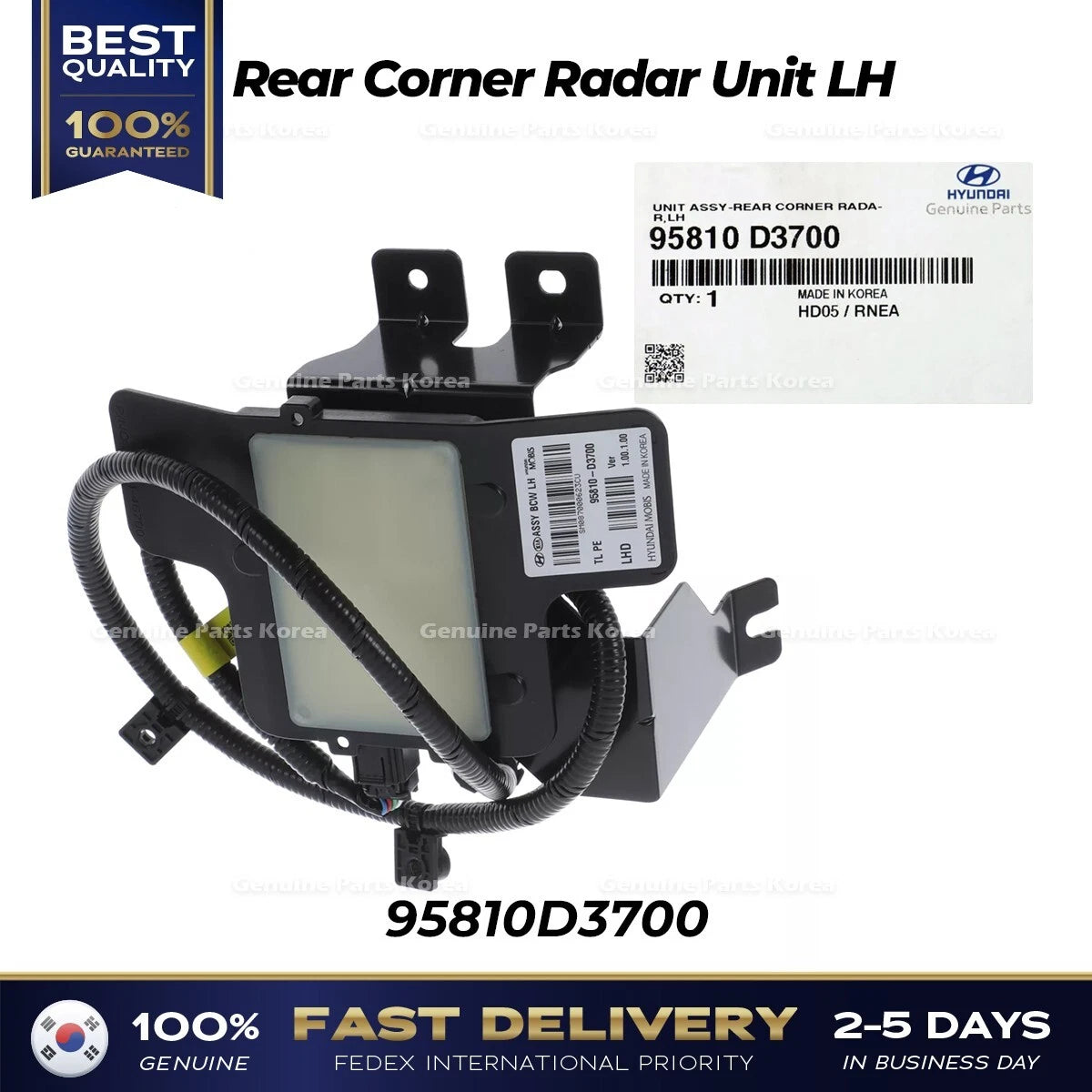 ⭐Genuine⭐ Rear Corner Radar Unit LH 95810D3700 for Hyundai Tuscon