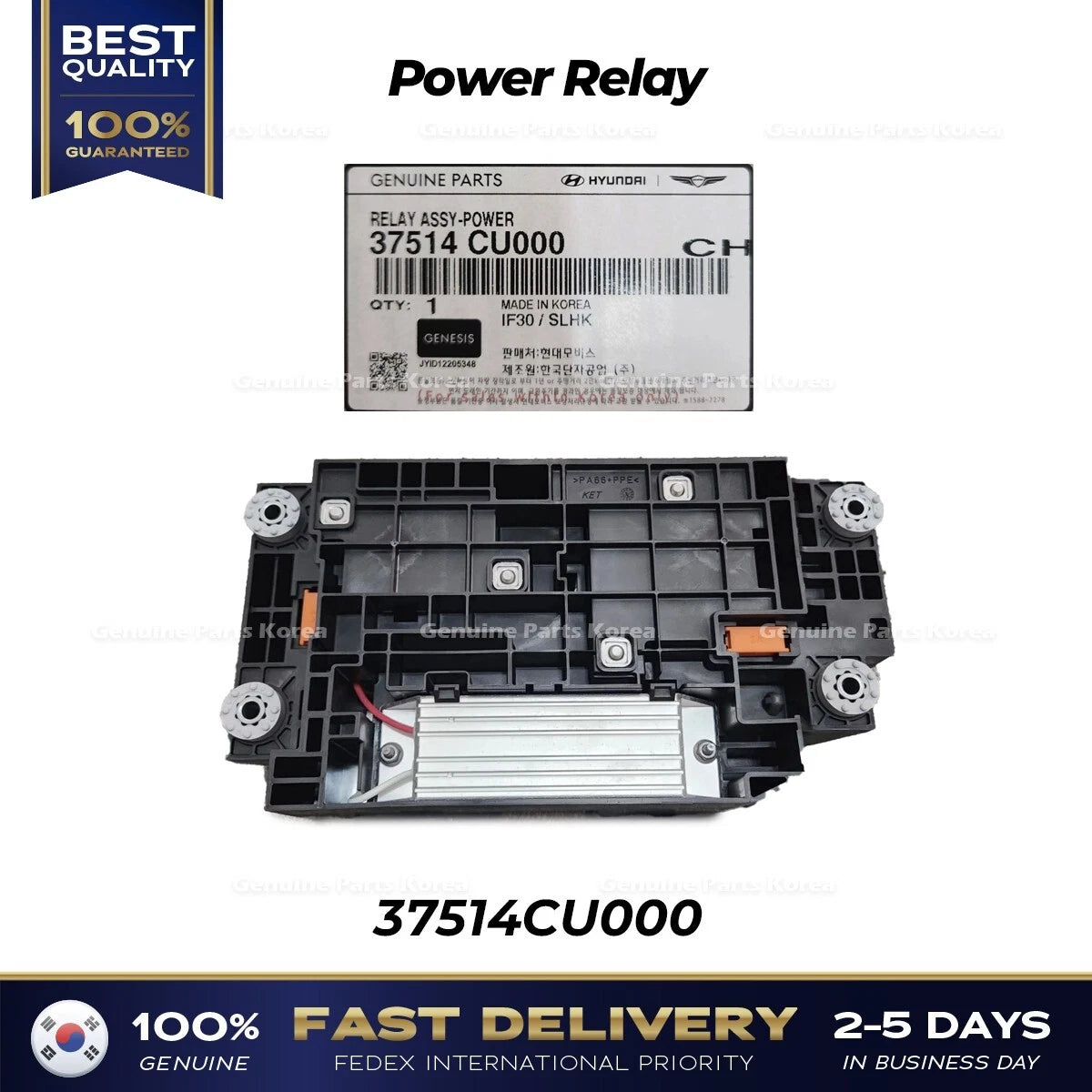 ⭐Genuine⭐ Power Relay 37514CU000 for Hyundai Genesis GV60 Kia EV6