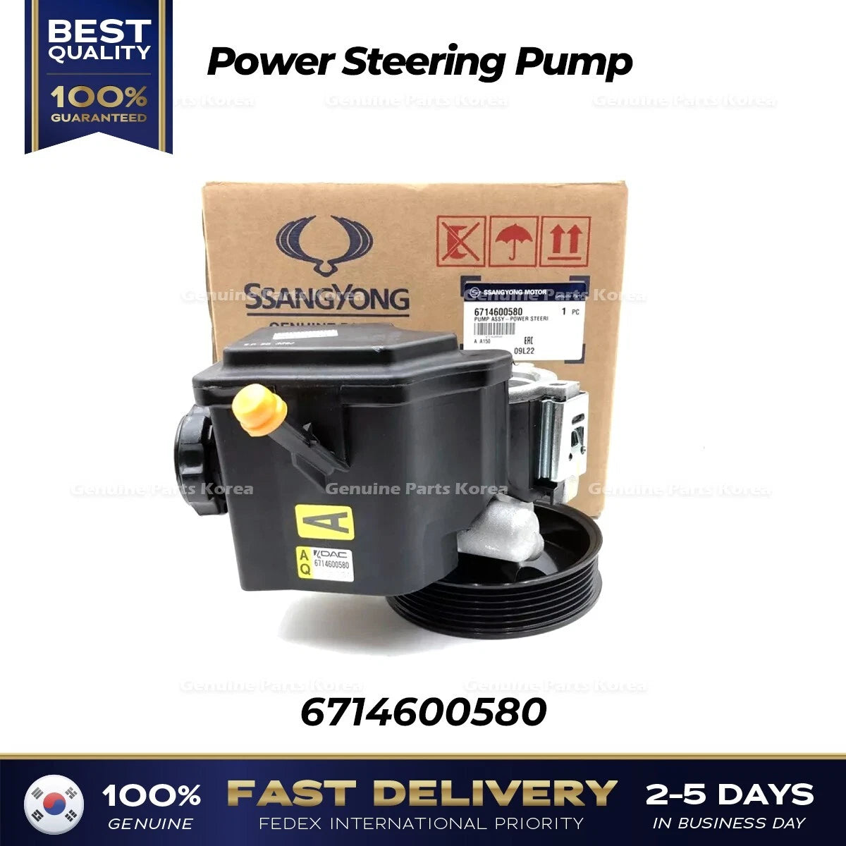 ⭐Genuine⭐ Power Steering Pump 6714600580 for Ssangyong Korando Turismo
