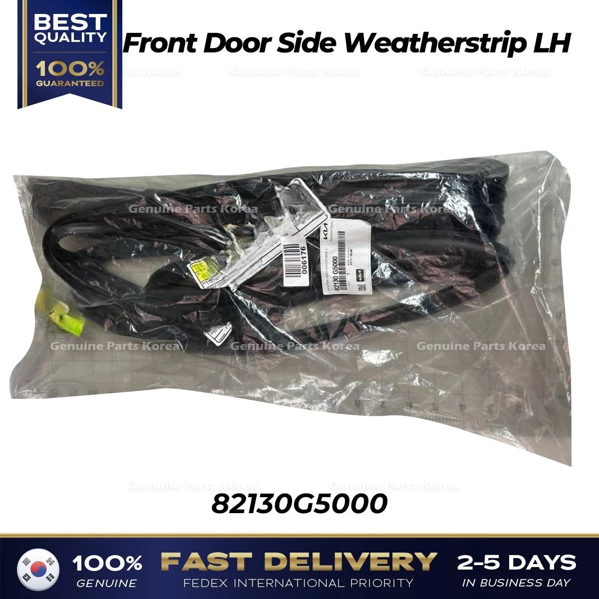 ⭐Genuine⭐ Front Door Side Weatherstrip LH 82130G5000 for Kia Niro