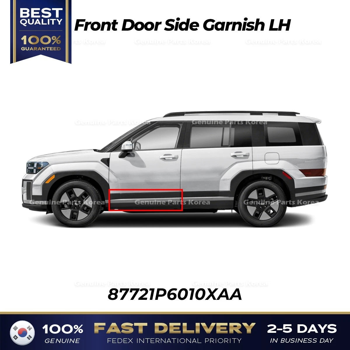 ⭐Genuine⭐ Front Door Side Garnish LH 87721P6010XAA for Hyundai Santa Fe MX5