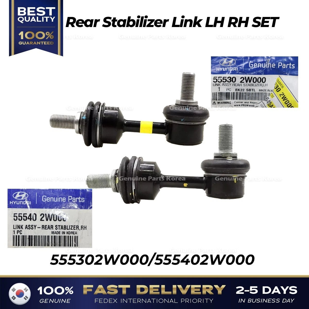 ⭐Genuine⭐ Rear Stabilizer Link LH RH SET for Hyundai Santa Fe Kia Sorento