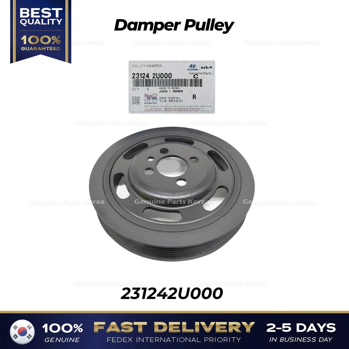 ⭐Genuine⭐ Damper Pulley 231242U000 for Hyundai Tucson Kia Sportage