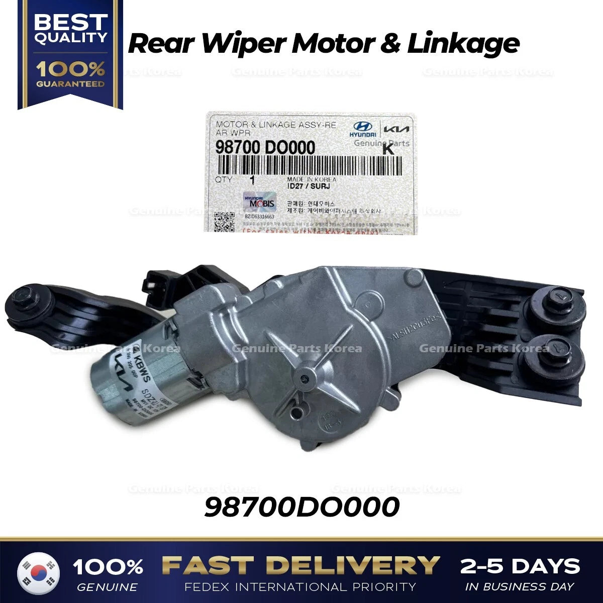 ⭐Genuine⭐ Rear Wiper Motor & Linkage 98700DO000 for Kia EV9