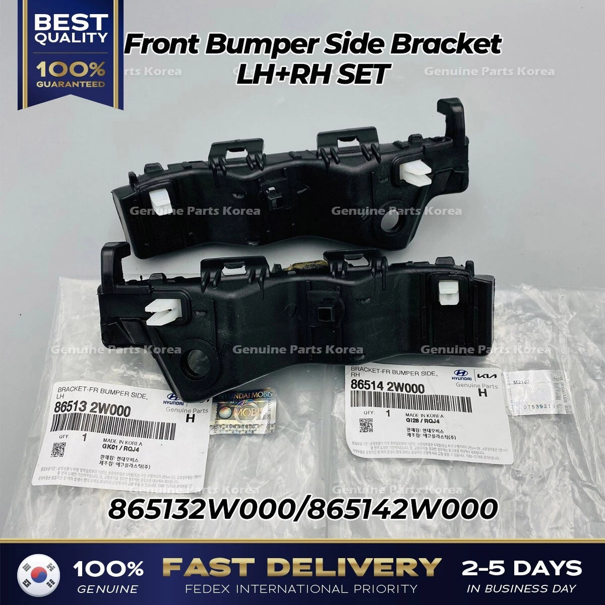 ⭐Genuine⭐ Front Bumper Side Bracket LH RH SET for Hyundai Santa Fe