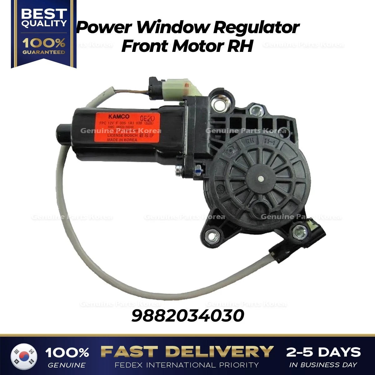 ⭐Genuine⭐ Power Window Regulator Front Motor RH 9882034030 for Hyundai Accent