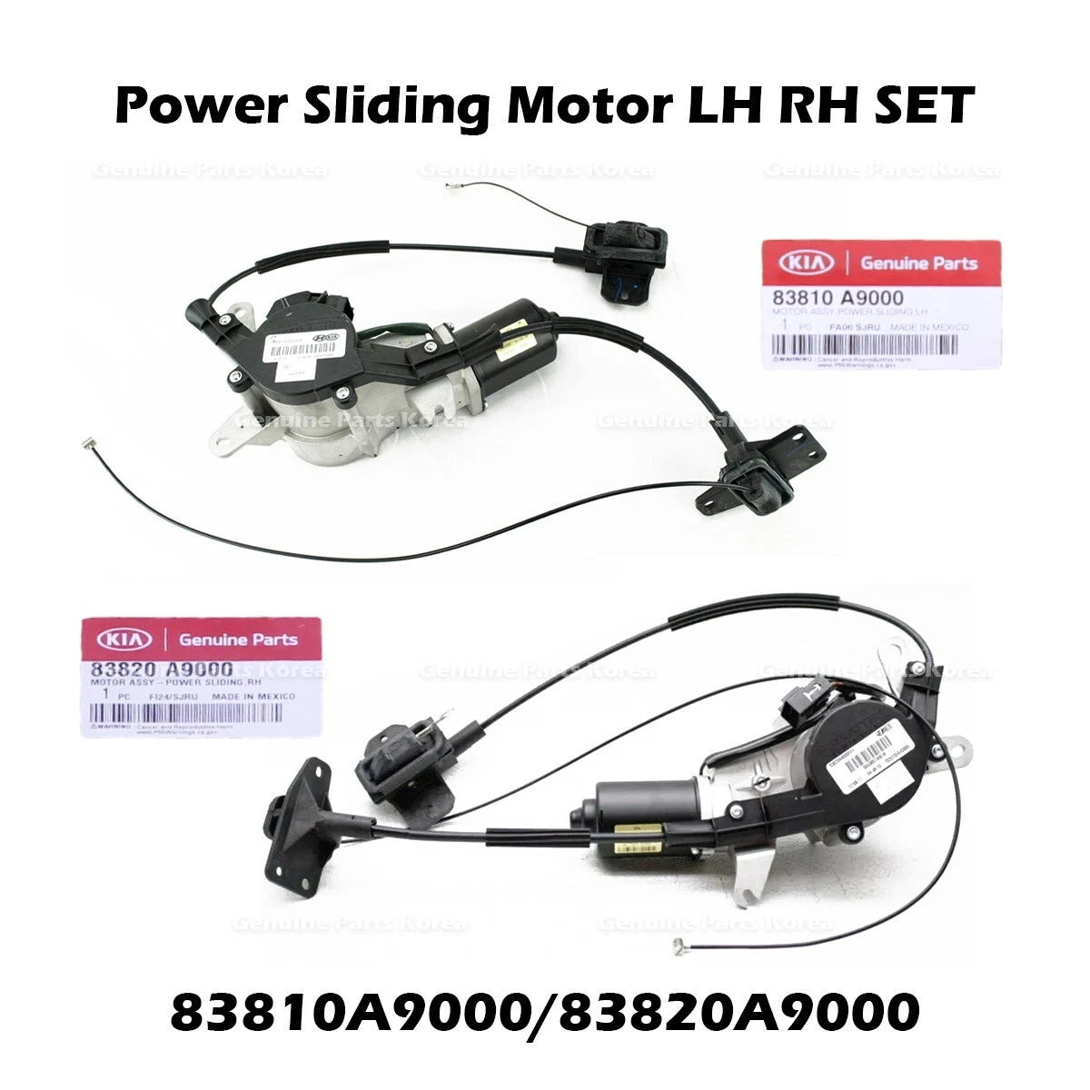 ⭐Genuine⭐ Power Sliding Motor LH RH SET 83810A9000 83820A9000 for Kia Sedona