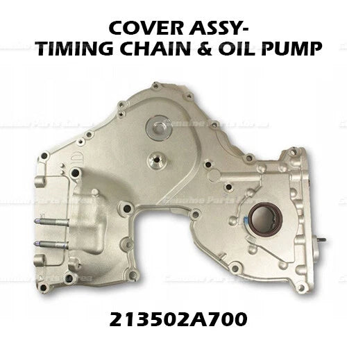 ⭐Genuine⭐ COVER ASSY TIMING CHAIN & OIL PUMP 213502A700 for Hyundai Accent 10-14