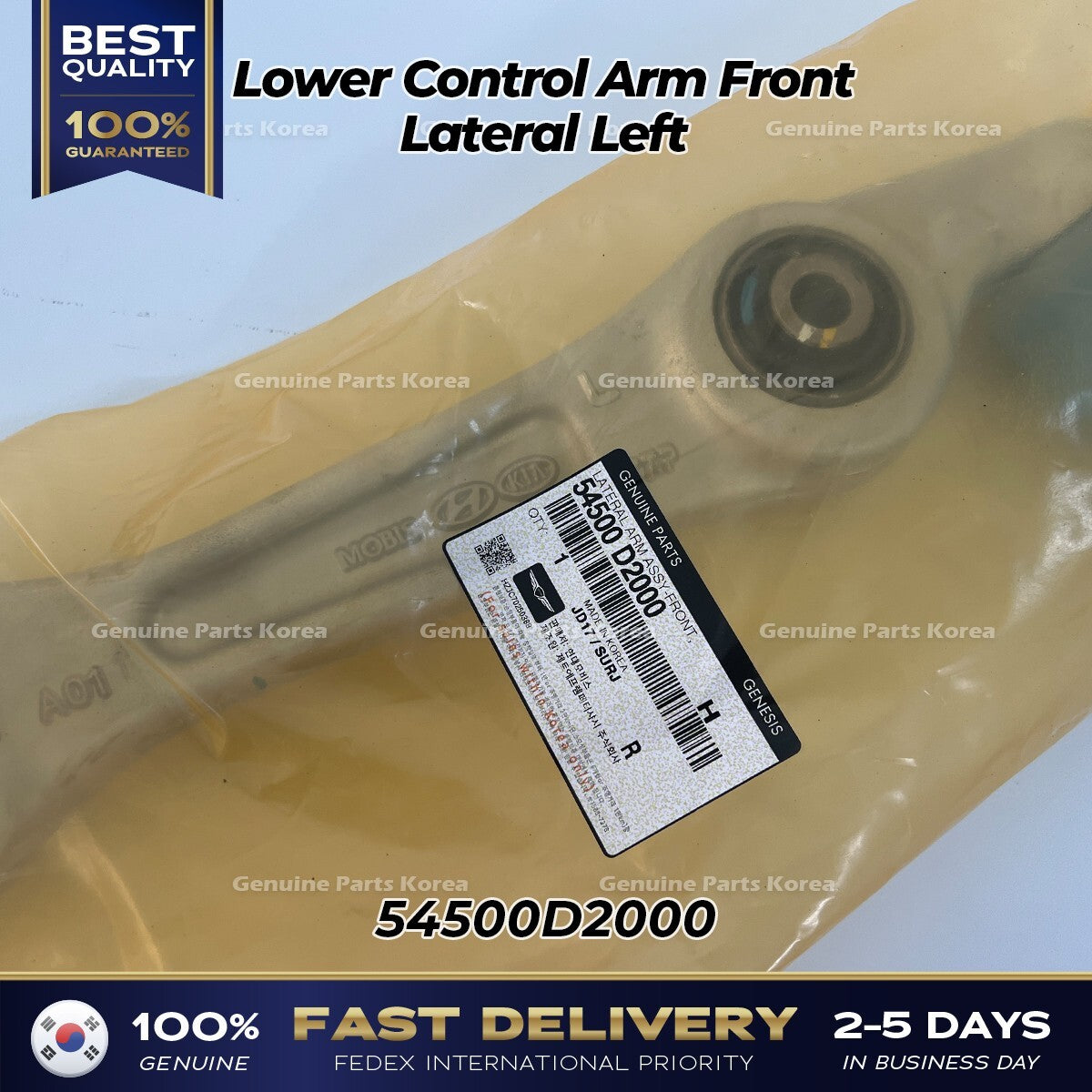 Lower Control Arm Front Lateral Left  54500D2000  Genesis G80 G90 AWD 17-20