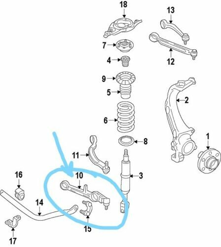 Lower Control Arm Front Lateral Left  54500D2000  Genesis G80 G90 AWD 17-20