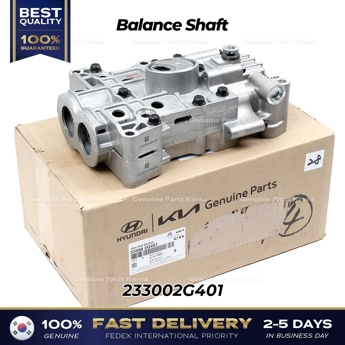 Genuine Balance Shaft 233002G401 for Hyundai Santa Fe Sport Sonata Kia Sedona