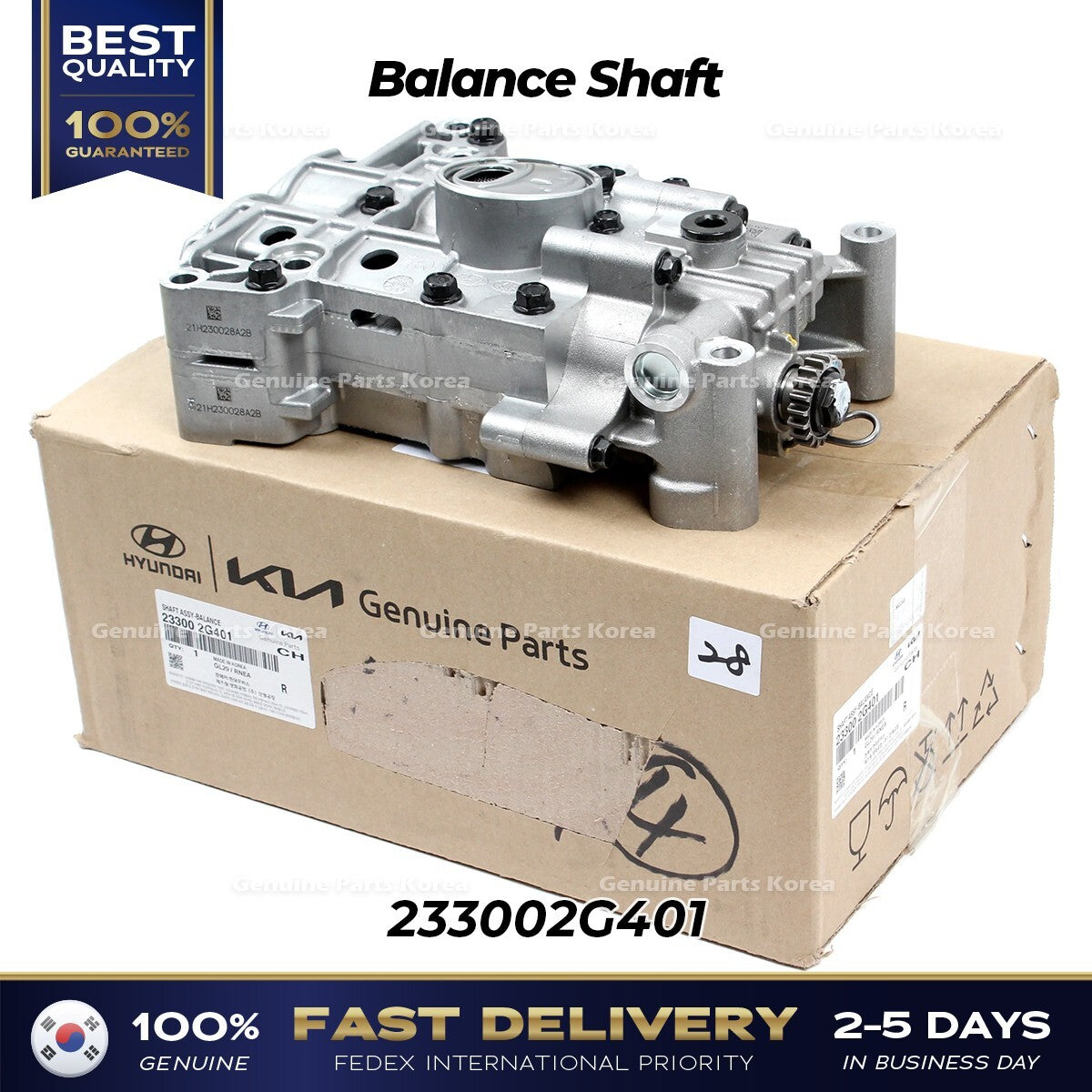 Genuine Balance Shaft 233002G401 for Hyundai Santa Fe Sport Sonata Kia Sedona