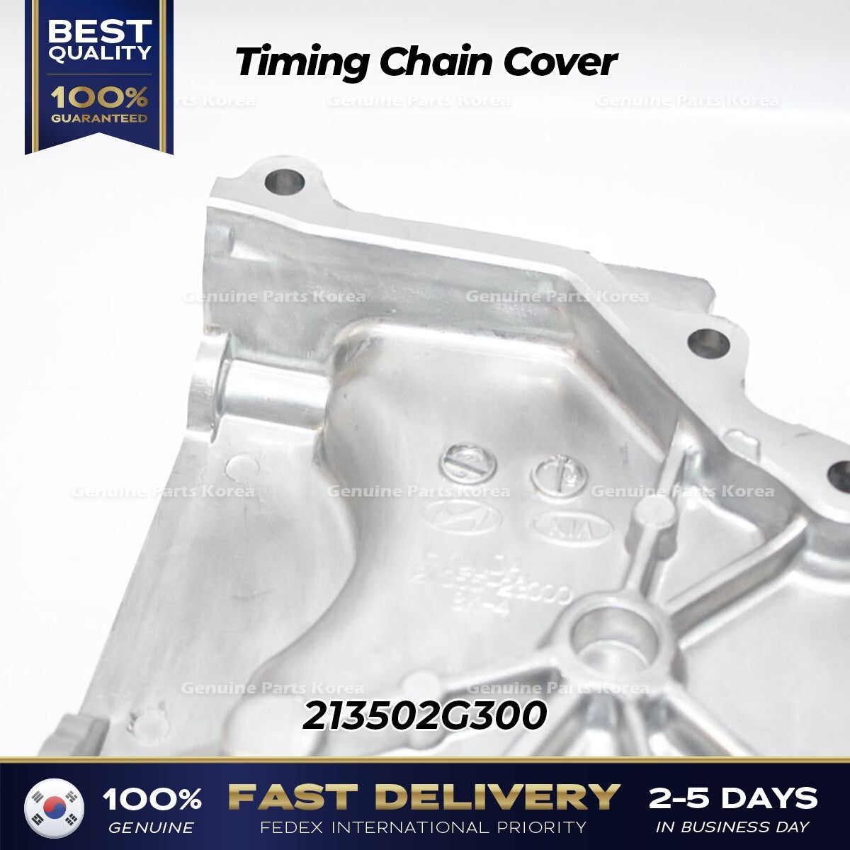 Genuine Timing Chain Cover 213502G300 for Hyundai Santa Fe Sport Kia Sorento