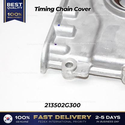 Genuine Timing Chain Cover 213502G300 for Hyundai Santa Fe Sport Kia Sorento