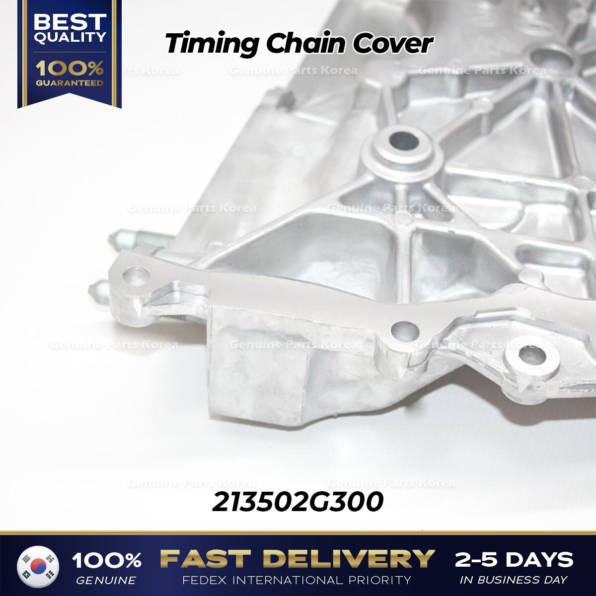 Genuine Timing Chain Cover 213502G300 for Hyundai Santa Fe Sport Kia Sorento