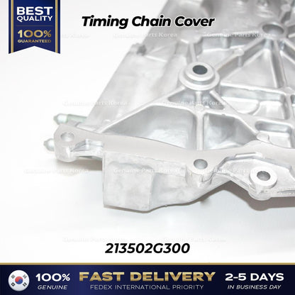 Genuine Timing Chain Cover 213502G300 for Hyundai Santa Fe Sport Kia Sorento