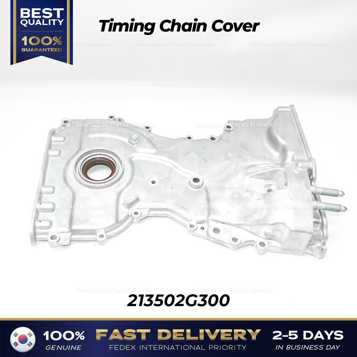 Genuine Timing Chain Cover 213502G300 for Hyundai Santa Fe Sport Kia Sorento
