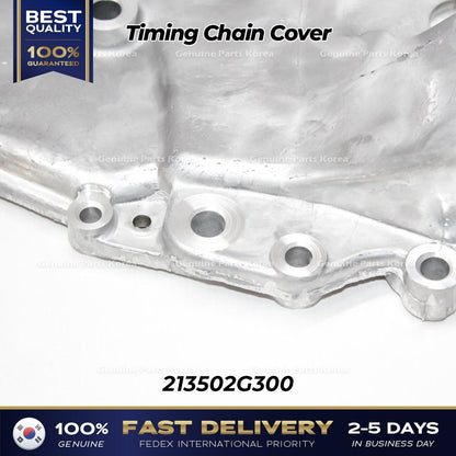 Genuine Timing Chain Cover 213502G300 for Hyundai Santa Fe Sport Kia Sorento