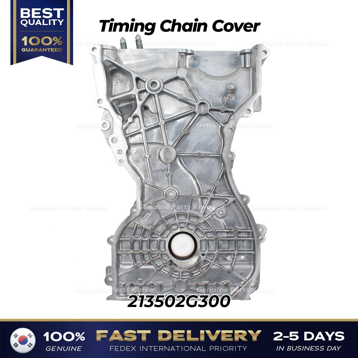 Genuine Timing Chain Cover 213502G300 for Hyundai Santa Fe Sport Kia Sorento