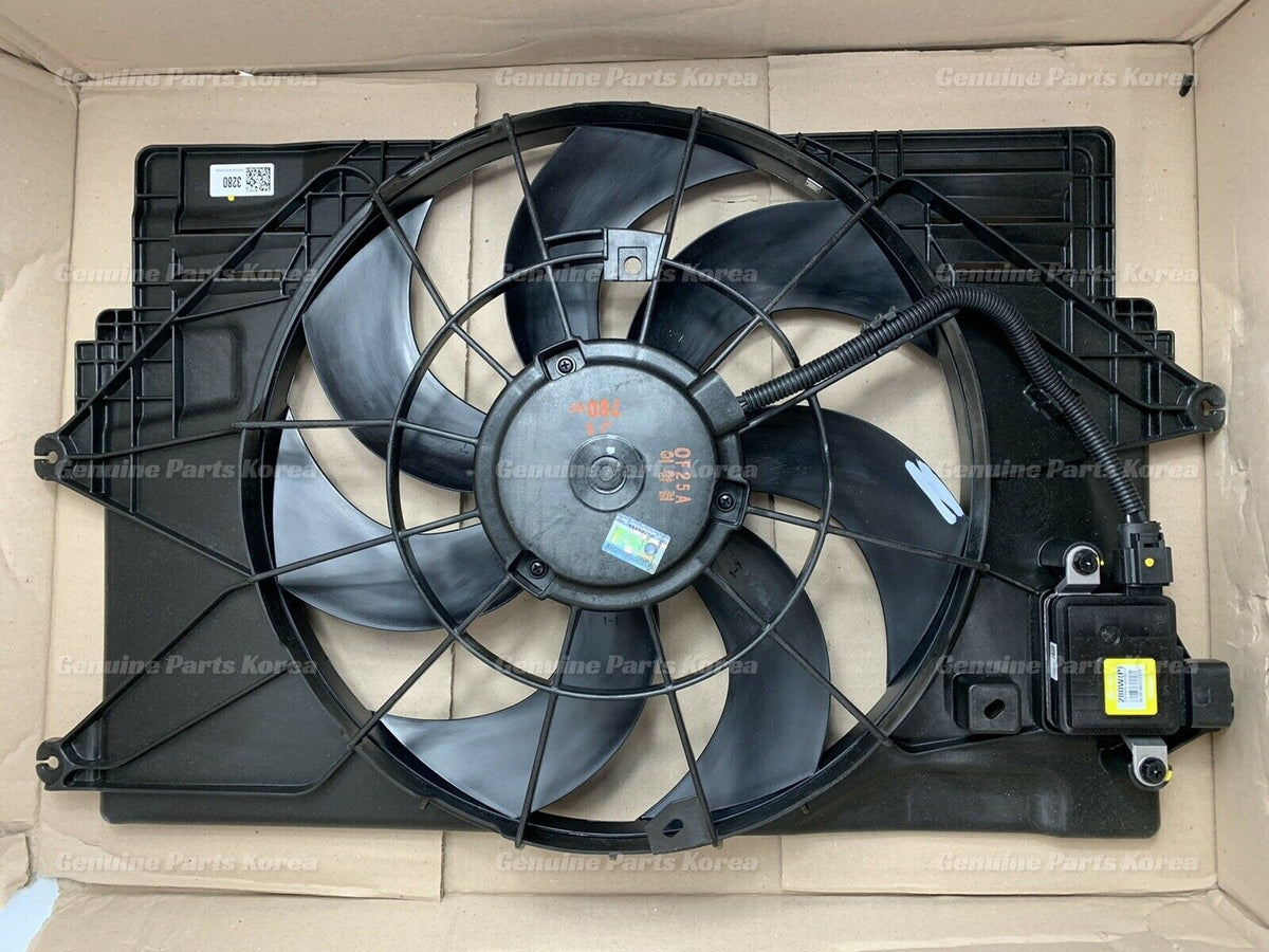 OEM Radiator Condenser Cooling Fan Assembly for Hyundai Veloster Kia Soul Turbo