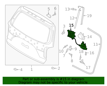 OEM Rear Liftgate Lock Latch Actuator 81800S1100 for Hyundai Palisade SEL 20-21