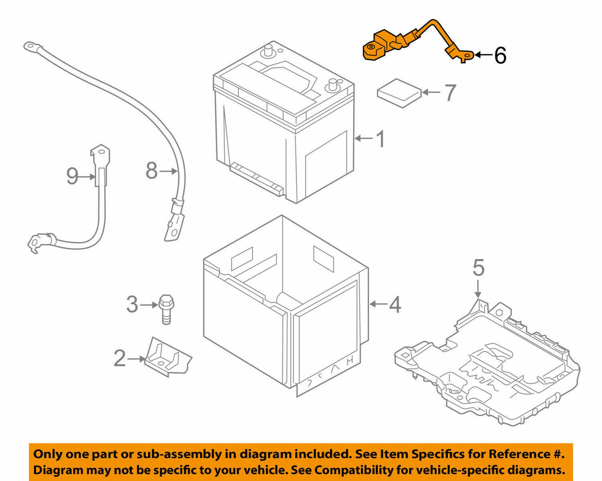 Genuine Battery Negative Cable 60am Battery Sensor for Kia Rio 2012 - 2015