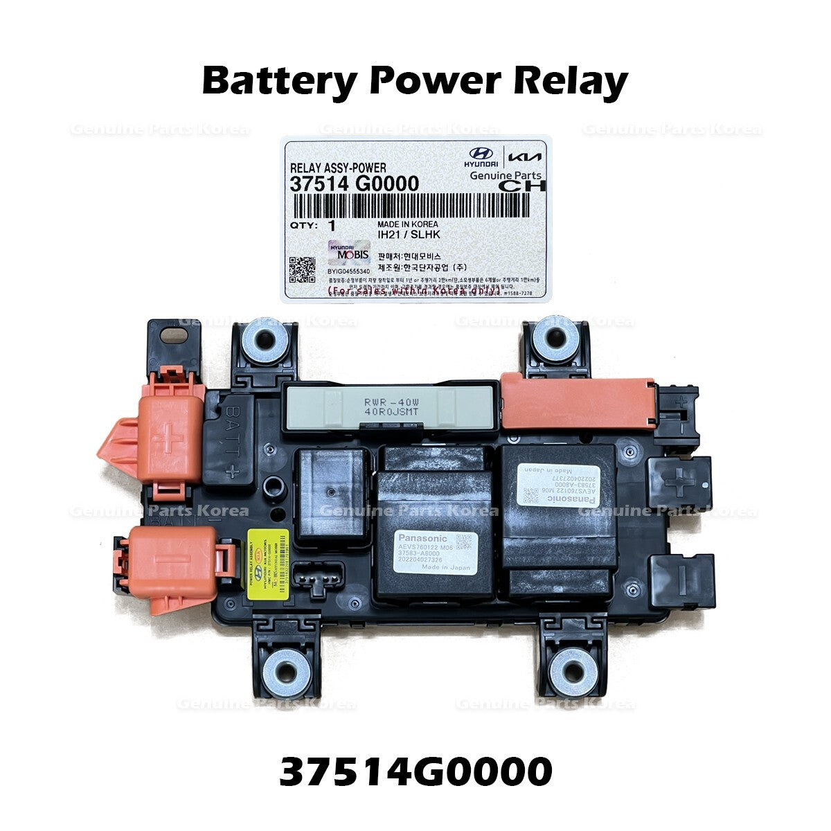 Genuine Battery Power Relay Assy 37514G0000 for Hyundai Sonata Kia Optima
