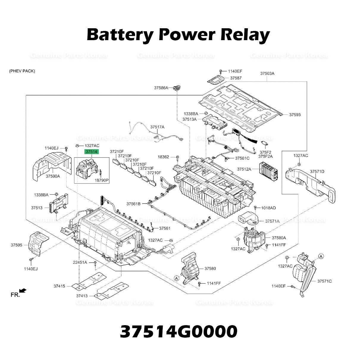 Genuine Battery Power Relay Assy 37514G0000 for Hyundai Sonata Kia Optima