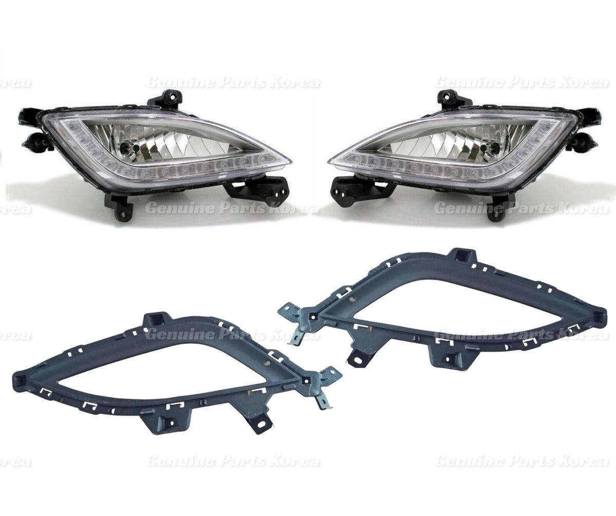 Genuine Bumper DRL Fog Light Lamp Assy 4P Set for Hyundai Elantra GT i30 13-16