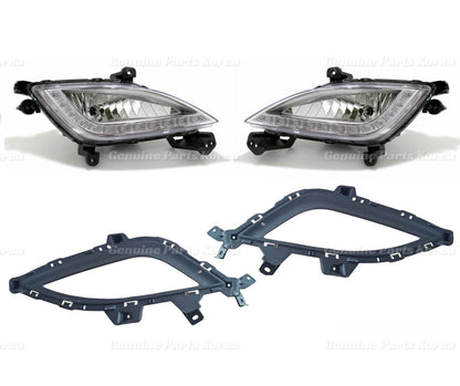 Genuine Bumper DRL Fog Light Lamp Assy 4P Set for Hyundai Elantra GT i30 13-16