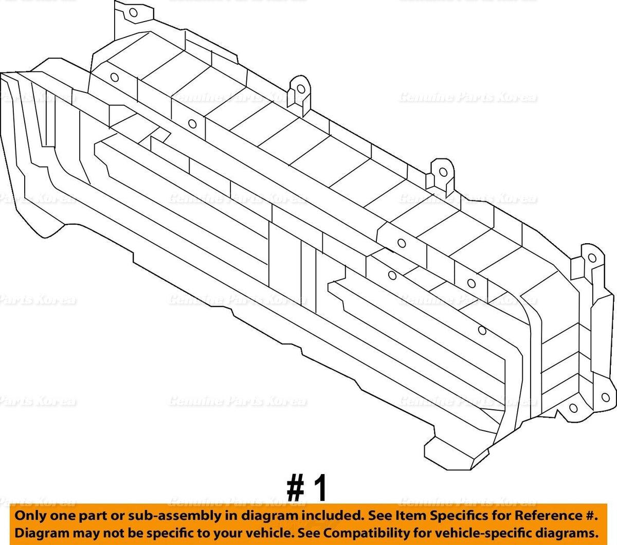 Genuine Air Shutter Flap Duct Deflector 86950B1001 for Hyundai Genesis G80 3.8
