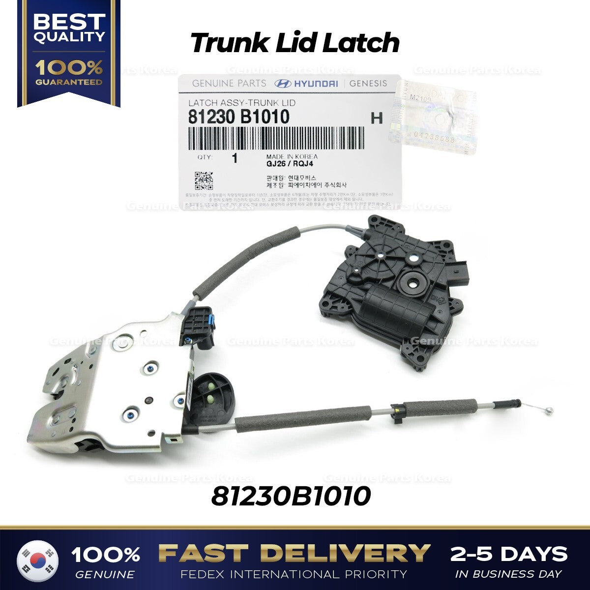 Genuine Trunk Lid Latch 81230B1010 for Hyundai Genesis G80