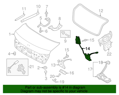 Genuine Trunk Lid Latch 81230B1010 for Hyundai Genesis G80