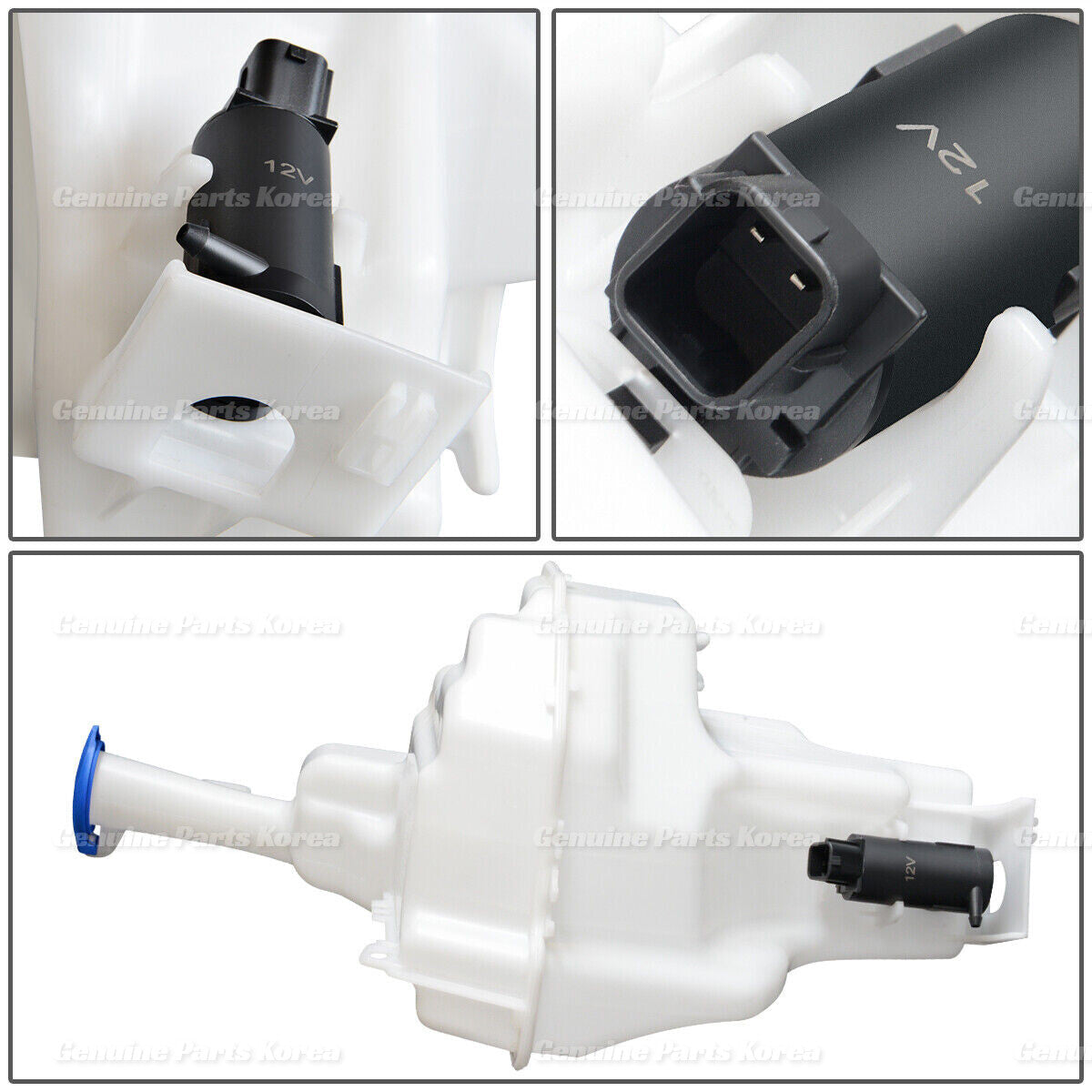 Genuine Windshield Washer Fluid Reservoir Tank Bottle 986201R010 for Hyundai