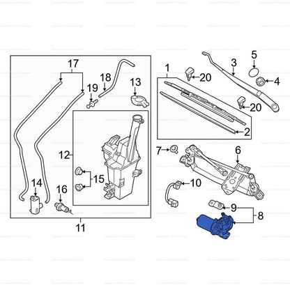 Genuine Windshield Wiper Motor 98110F2000 for Hyundai Elantra Kia Sportage