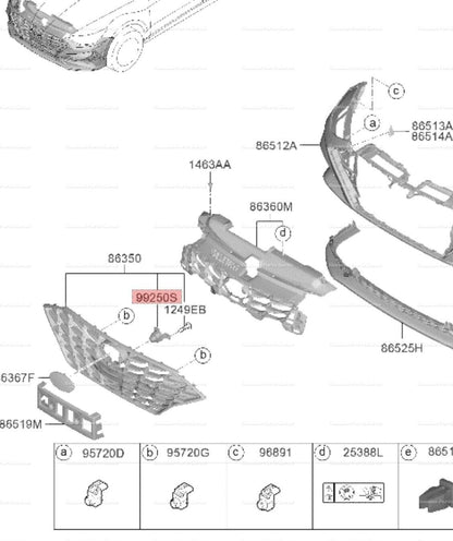 Genuine Unit Assy Front View Camera 99250L1000 for Hyundai Sonata 2020-2021