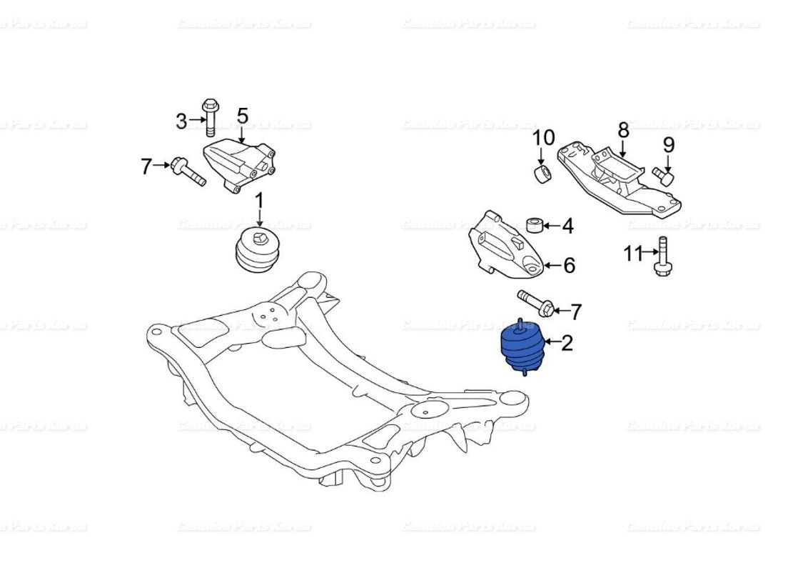 OEM Hydraulic Mount Front RH LH 2P 1SET for Hyundai Genesis Coupe 2010-2012