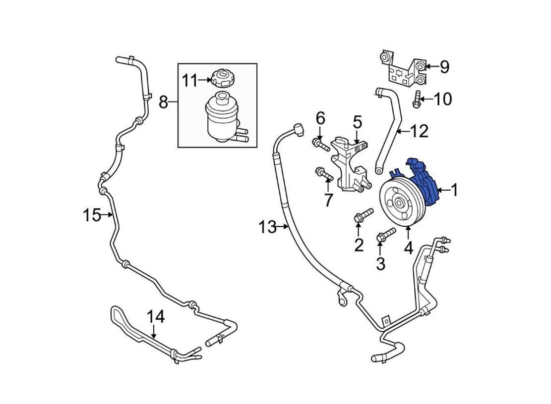 OEM Power Steering Pump 571002M000 for Hyundai Genesis Coupe 2.0L 2010-2014