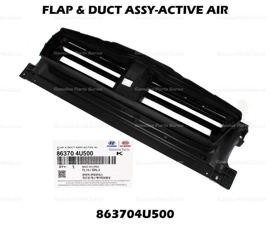 OEM Grille Active Air Shutter Lower Flap Duct Deflector 863704U500 for Kia