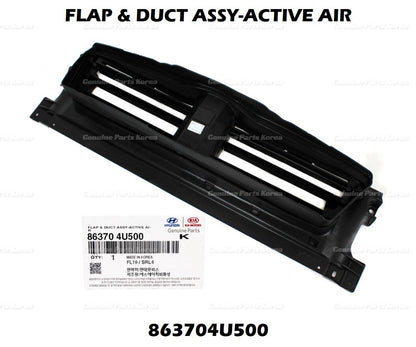 OEM Grille Active Air Shutter Lower Flap Duct Deflector 863704U500 for Kia