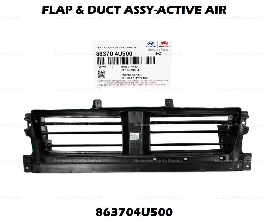 OEM Grille Active Air Shutter Lower Flap Duct Deflector 863704U500 for Kia