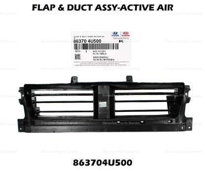OEM Grille Active Air Shutter Lower Flap Duct Deflector 863704U500 for Kia