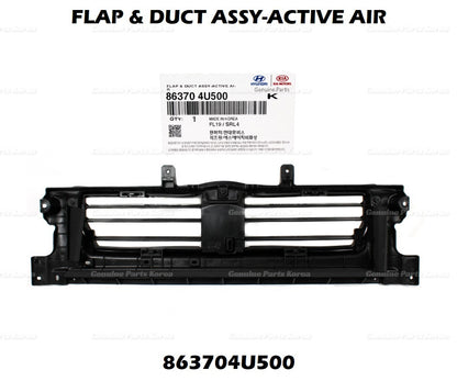OEM Grille Active Air Shutter Lower Flap Duct Deflector 863704U500 for Kia