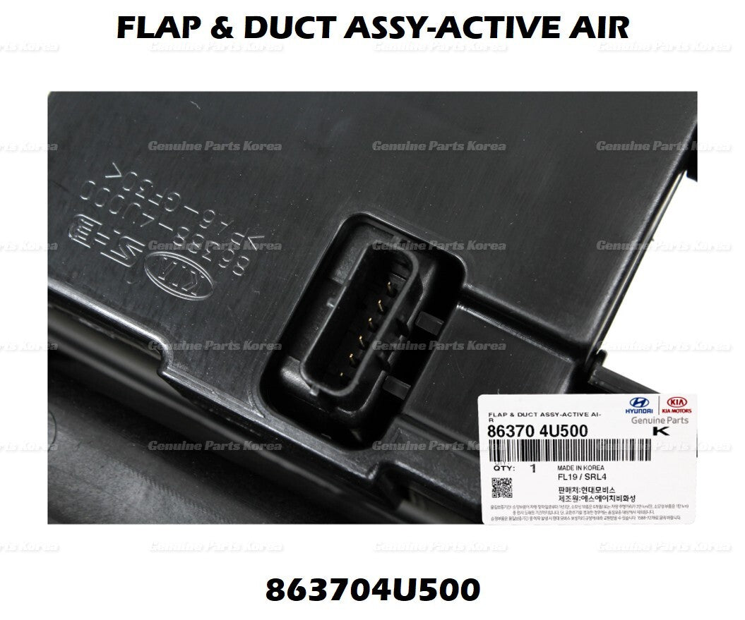 OEM Grille Active Air Shutter Lower Flap Duct Deflector 863704U500 for Kia