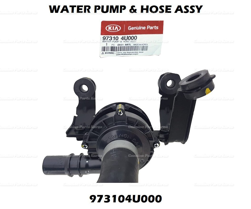 Genuine Water Pump & Hose Assembly 973104U000 for Kia Optima 2011-2016 Hybrid