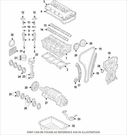 OEM Exhaust CVVT Gear 243702E650 for 16-20 Hyundai 15-20 Kia 2.0L