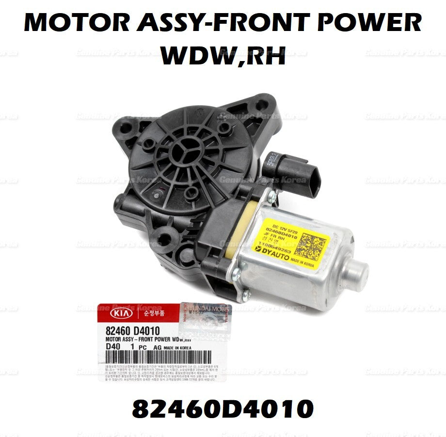 OEM Power Window Motor FRONT RH Passenger side 82460D4010 for Kia Optima 16-20